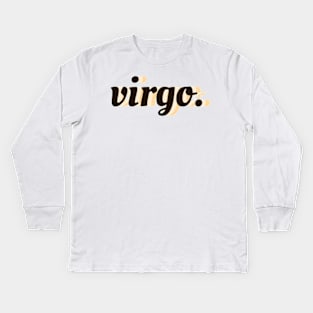 Retro Virgo Kids Long Sleeve T-Shirt